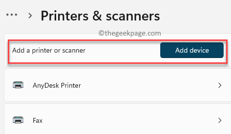 Imprimante și scanere Adăugați o imprimantă sau un scaner Adăugați un dispozitiv
