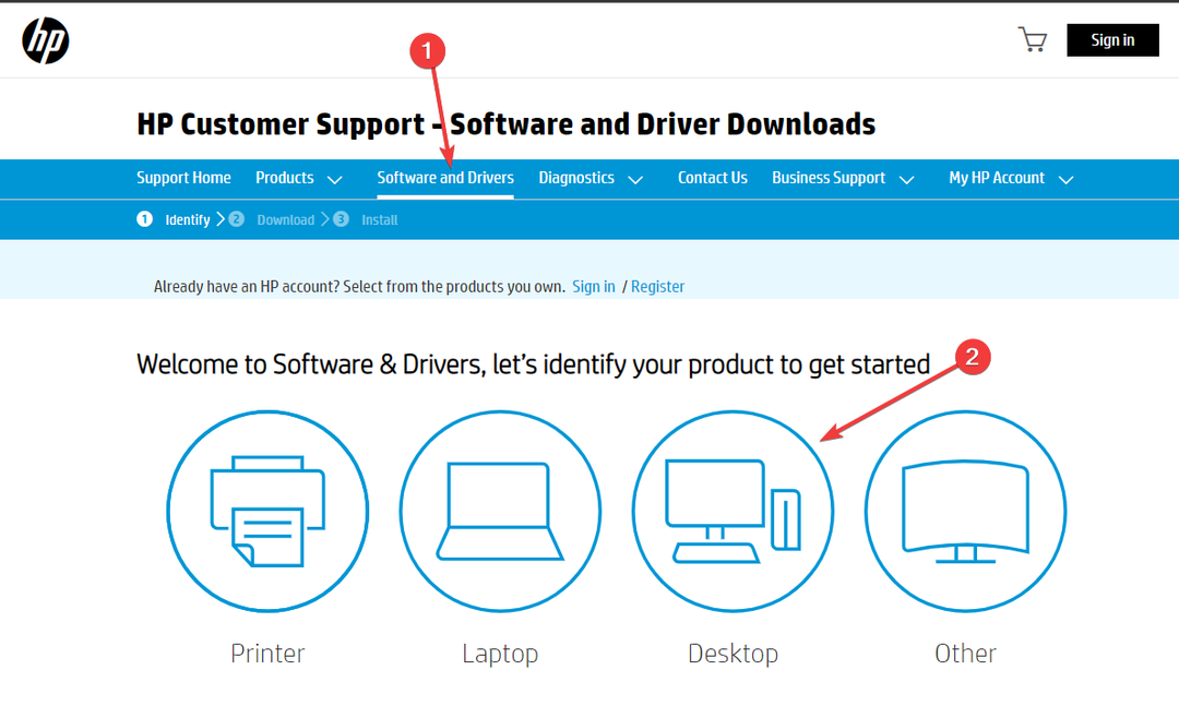 Pengunduhan driver audio halaman dukungan pelanggan Hp menginstal Windows 10