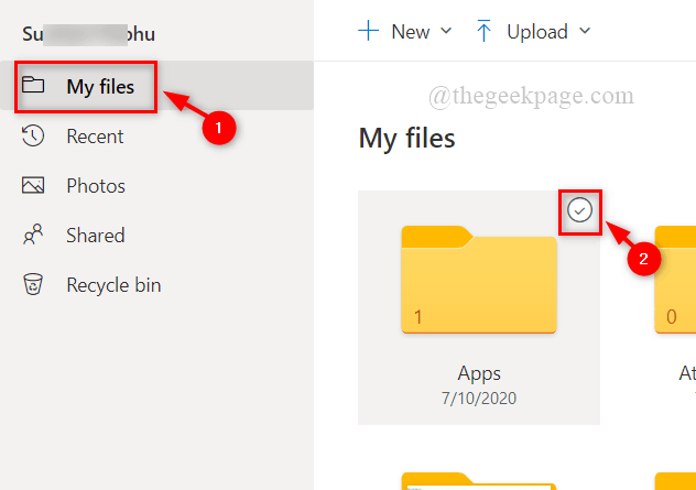 Виберіть Файли або папки Onedrive 11zon
