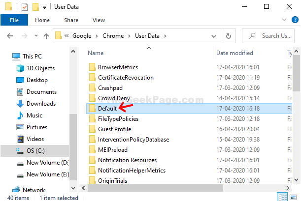 Folder Data Pengguna Default Klik Dua Kali
