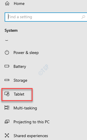 Configurações Sistema Tablet