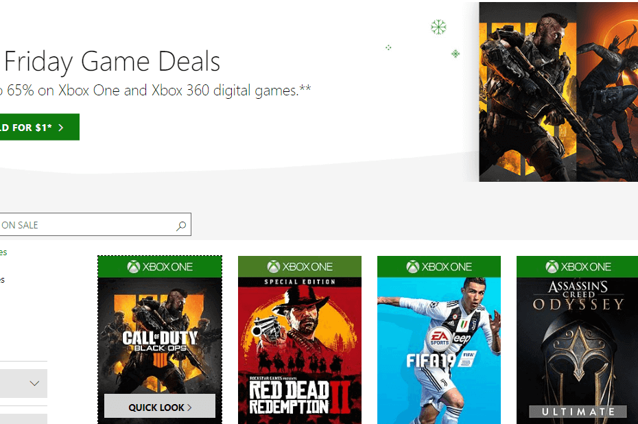 Xbox Live Gold erbjuder många heta speldealer på Black Friday 2018