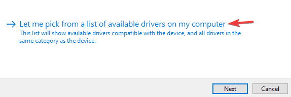 дозвольте мені вибрати зі списку доступних драйверів Windows не може встановити інтерфейс ADB