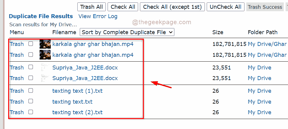 Duplicate File Finder -tulokset 11zon