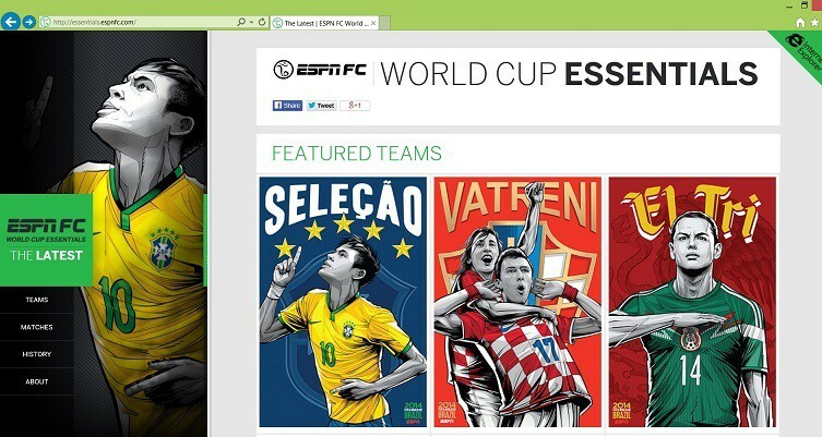 „Internet Explorer“ ir „ESPN“ komanda pasirūpins visapusišku pasaulio taurės 3D meno kūriniu
