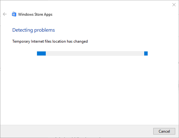 Probleemoplosser voor Windows Store-apps die problemen detecteert