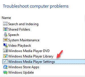 Visų kategorijų „Windows Media Player“ nustatymų trikčių šalinimas