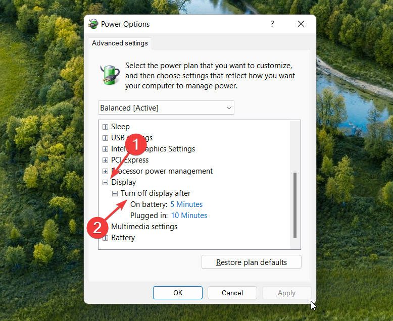 spremenite časovno omejitev zaslona v sistemu Windows 11