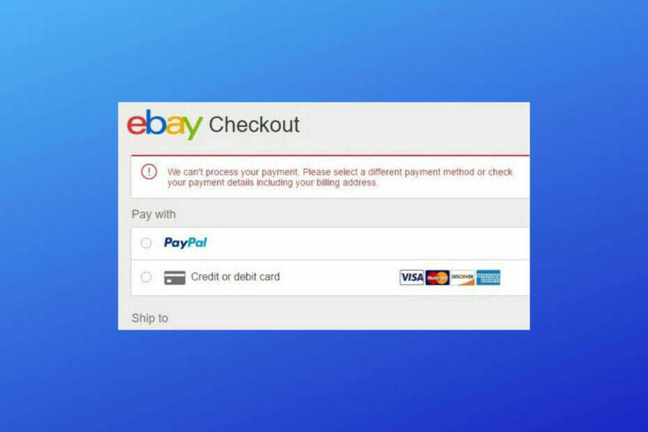 EBay ne sprejema plačil s kreditno kartico? Preizkusite naše metode