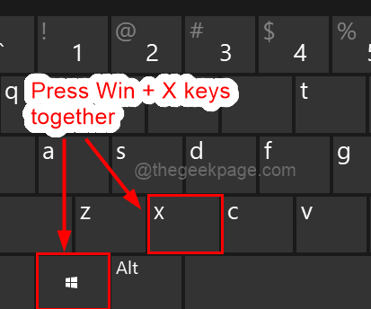 Vajutage Windows ja X Keys 11zon
