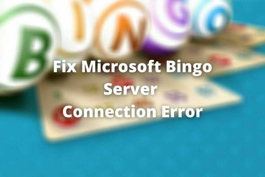 Korjaa Microsoft Bingo -palvelimen yhteysvirhe