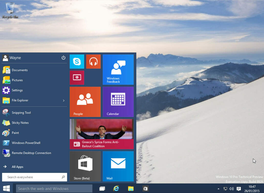 Salajaste funktsioonide avamine Windows 10-s
