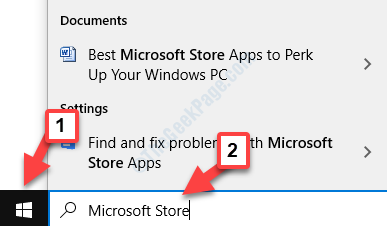 Desktop Spustit hledání Microsoft Store
