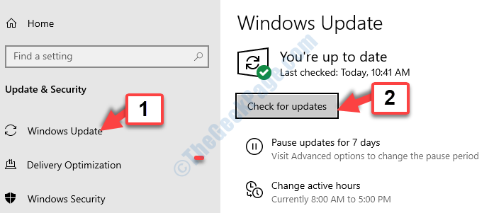 Windows Update Tarkista päivitys