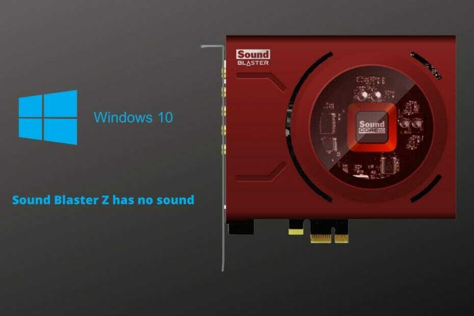 Javítás: A Sound Blaster Z-nek nincs hangja a Windows 10 rendszeren