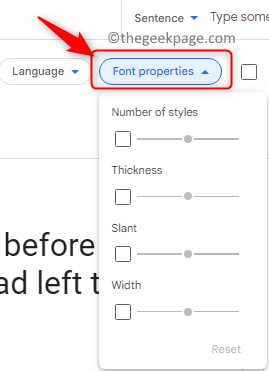 Мин. Свойства шрифта Google Fonts