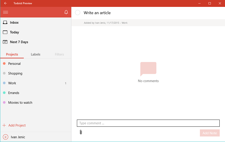 todoist windows 10 2