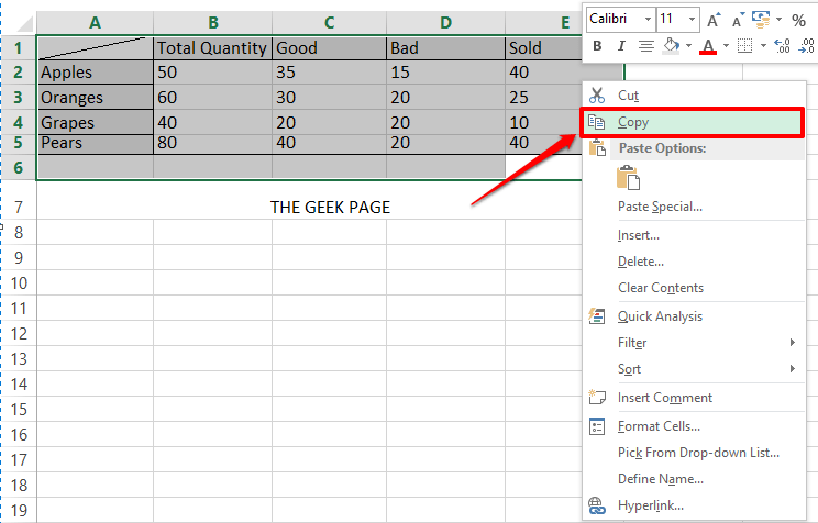 Kako prenesti podatke iz vrstic v stolpce in obratno v Microsoft Excelu