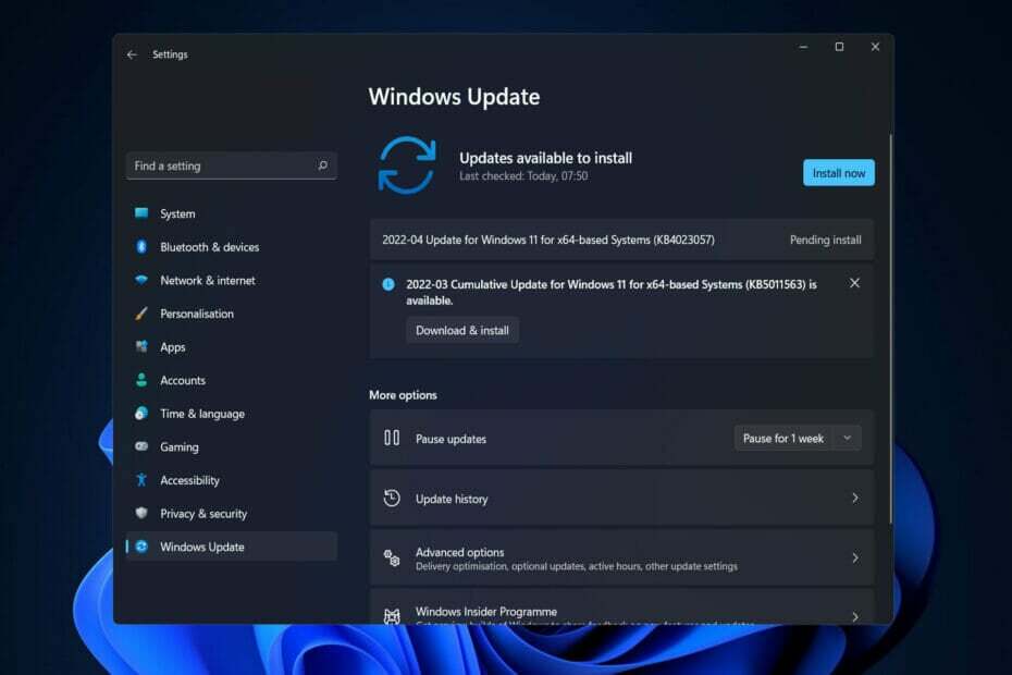 windows-update-available windows 11 לא מתעדכן לאחר הפעלה מחדש