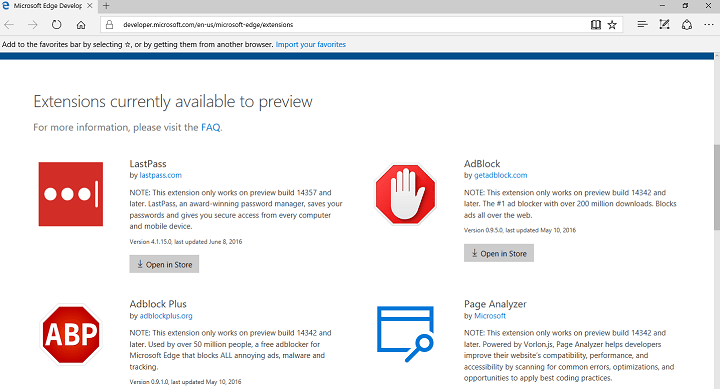 Microsoft Edge 용 LastPass가 최신 Windows 10 Preview 빌드로 공식 출시되었습니다.