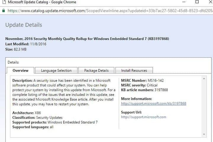 Windows 7-brugere klager over KB3197868 kan ikke installeres