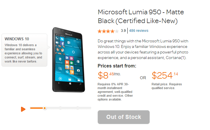 يستمر سقوط Lumia حيث تقوم شركة النقل الرئيسية بإزالتها من موقعها على الويب