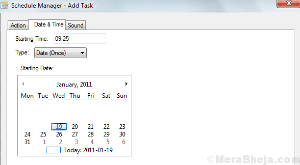 Zeitplan-Manager Windows 10 Min.