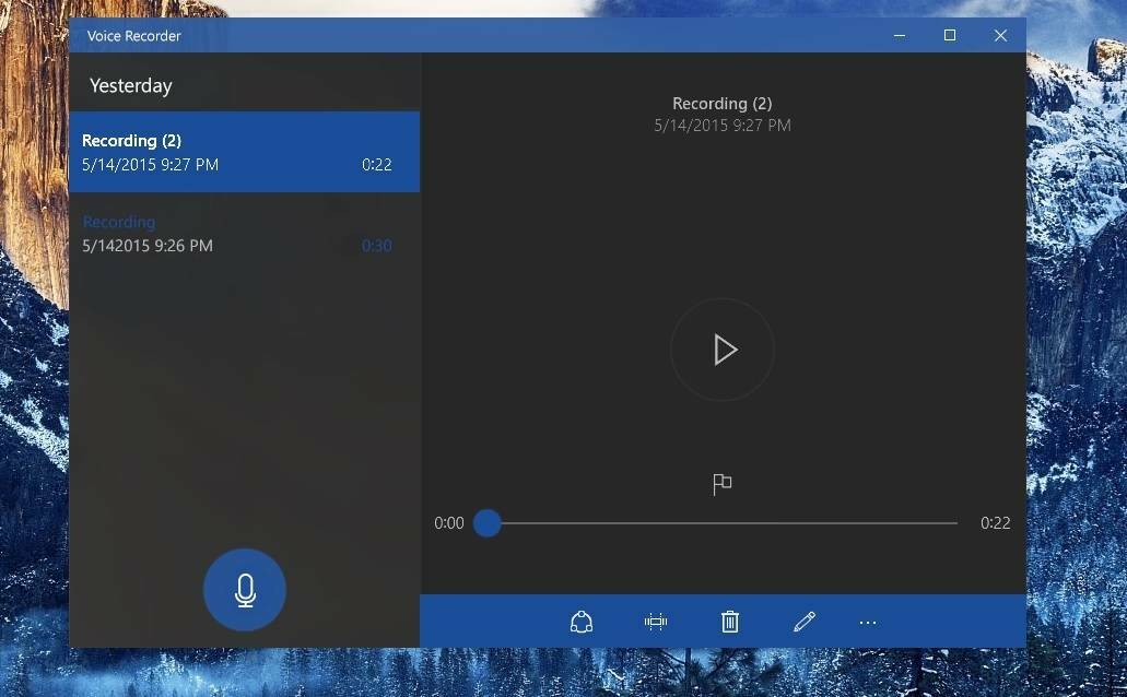 Microsoft aktualisiert Voice Recorder-, Xbox- und Mail- und Kalender-Apps für Windows 10