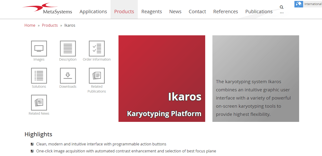Ikaros - برنامج karyotyping