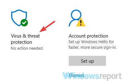 protezione da virus e minacce account amministratore ad accesso limitato
