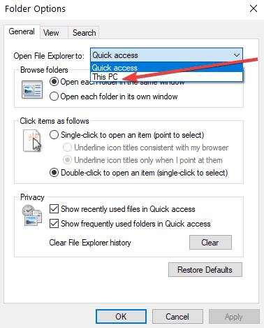 Datei-Explorer auf diesem PC öffnen