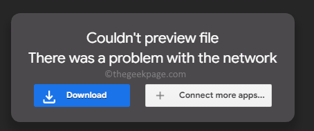 Google Drive'i fail ei saanud failide eelvaadet võrgu kaudu min