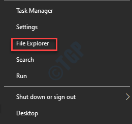 Dešiniuoju pelės mygtuku spustelėkite „File Explorer“