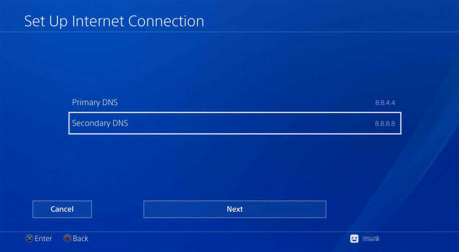 تكوين خوادم DNS على PS4