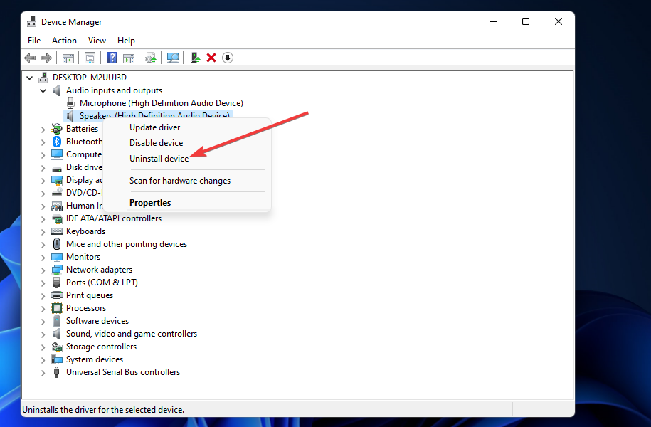 Опцията за деинсталиране на устройството Windows 11 razer synapse не се инсталира