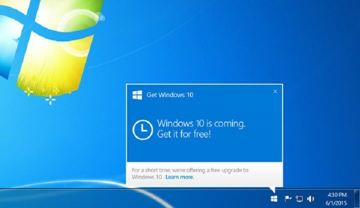 La actualización KB3184143 elimina la aplicación 'Obtener Windows 10' en Windows 7, 8.1