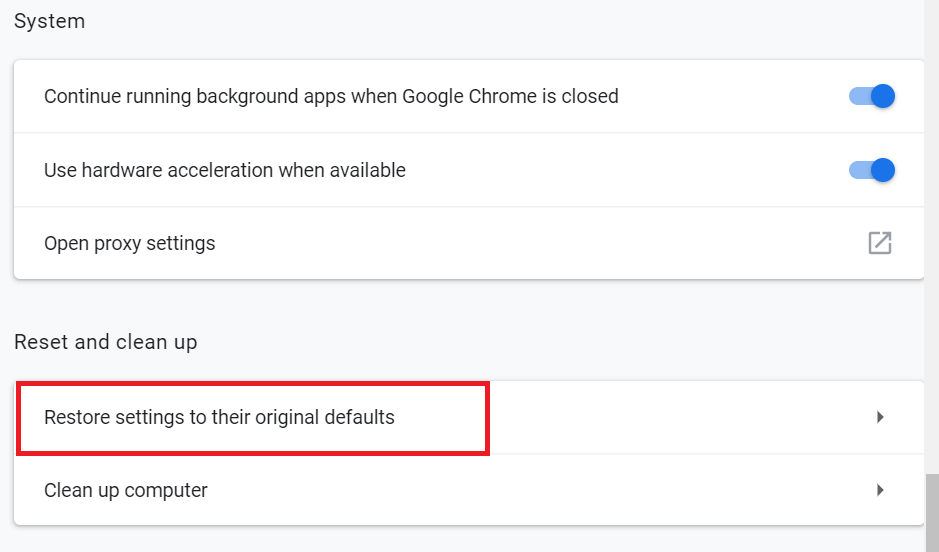 Chromeブラウザのリセットブラウザは自動ログインをサポートしていません
