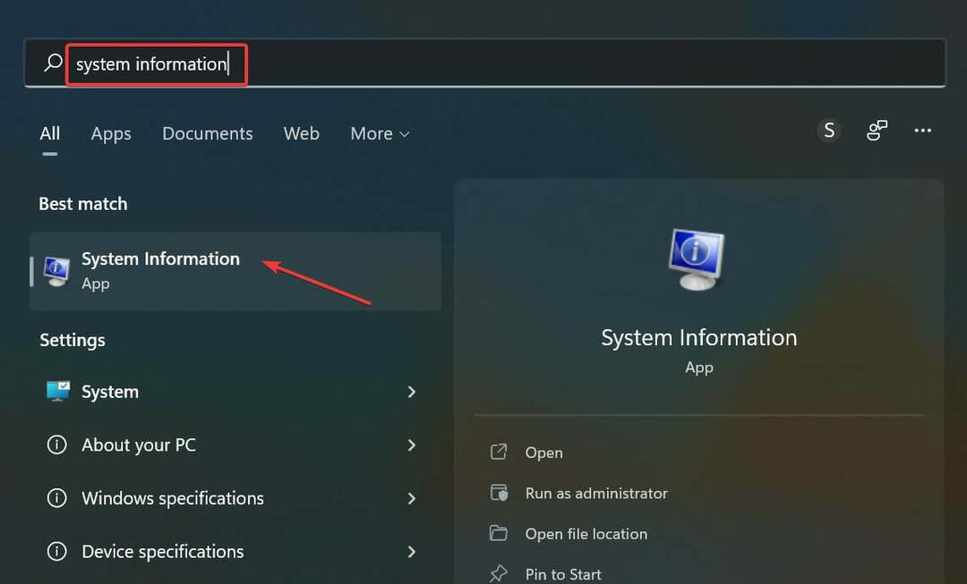 Informacije o sistemu za iskanje ip naslova Windows 11