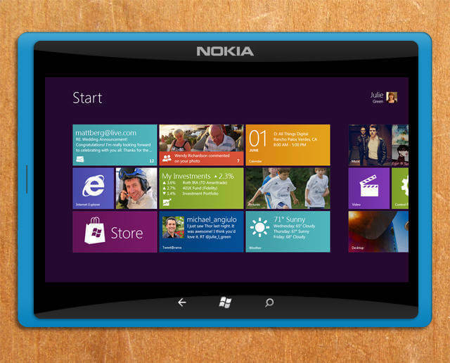 Nokia Windows 8, Windows 10 Tablet Eingehend