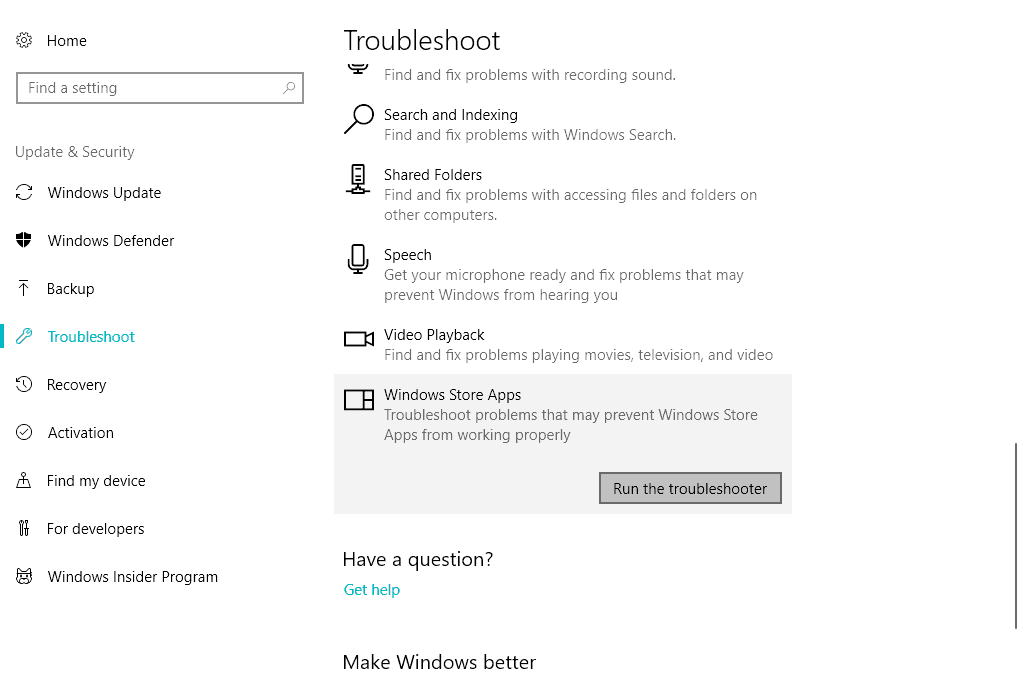 Aktualizacja Windows 10 Store nie działa
