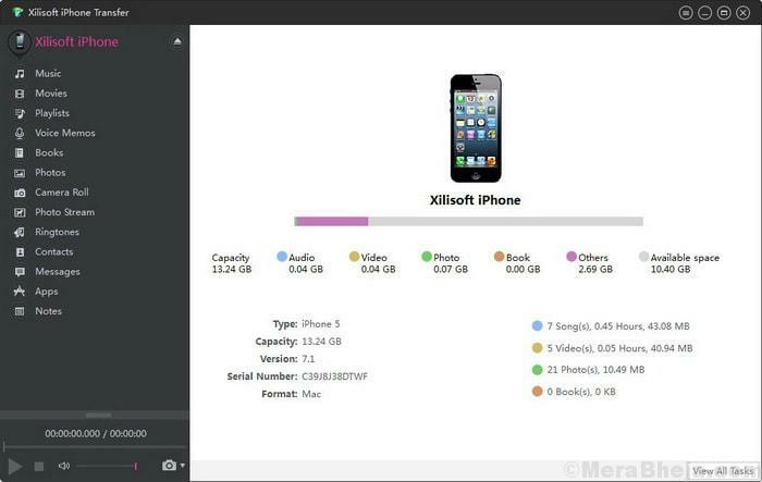 Xilisofty iPhone pārsūtīšanas min