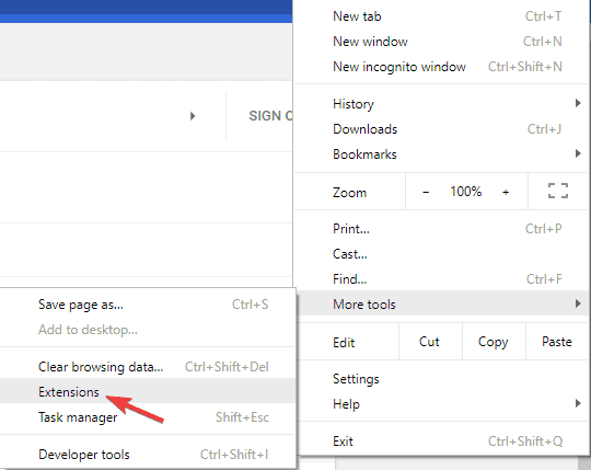 הדף לא מגיב ל- Chrome