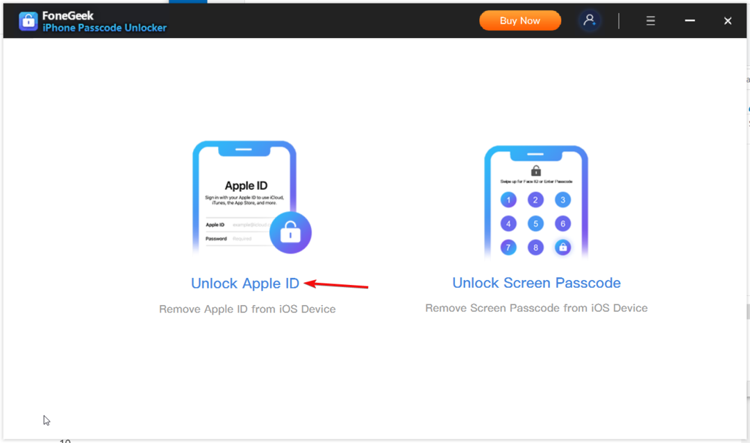 Avage oma iPhone kiiresti, kasutades rakendust FoneGeek iPhone Passcode Unlocker
