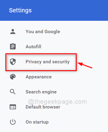 Yksityisyys ja turvallisuus Chrome 11zon