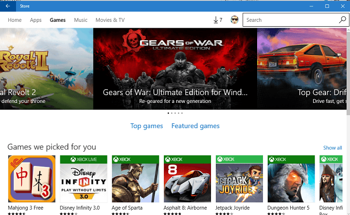 Microsoft lover at forbedre spil fra Windows Store