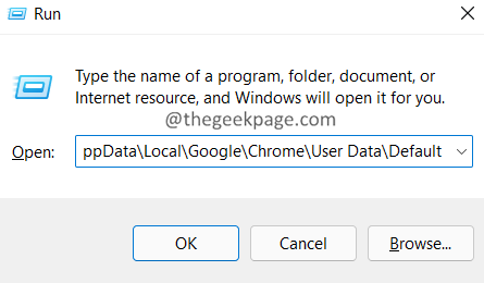 Ouvrir l'emplacement Chrome