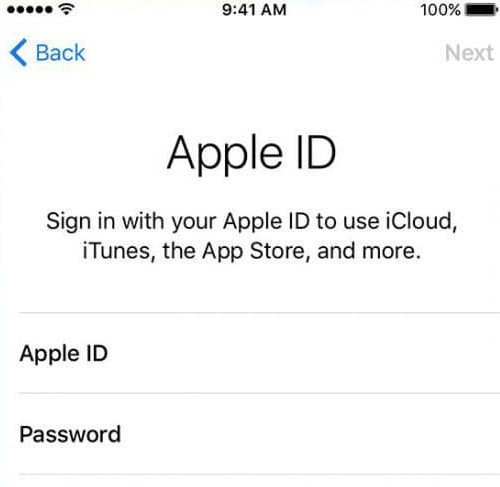 Apple ID -tunnus päivittää icloud-asetukset jumissa