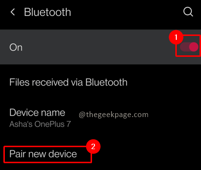 Bluetooth activé minimum