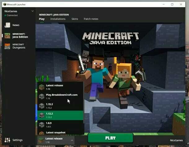 Minecraft Launcher minecraft forge non installa Windows 10