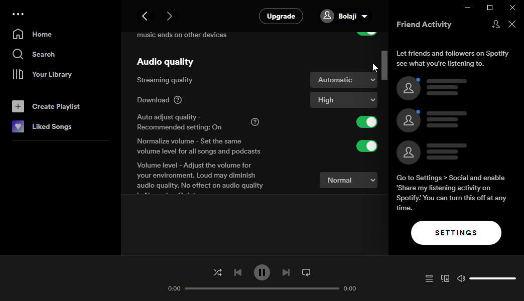 qualità del suono spotify browser vs app